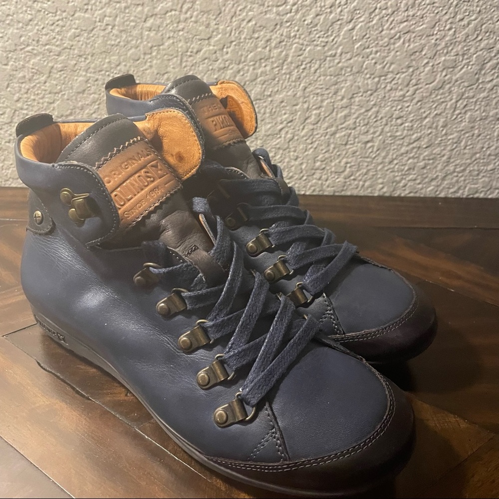 Pikolinos Lisboa boots Sz. 37 (6.5-7) in blue/brown